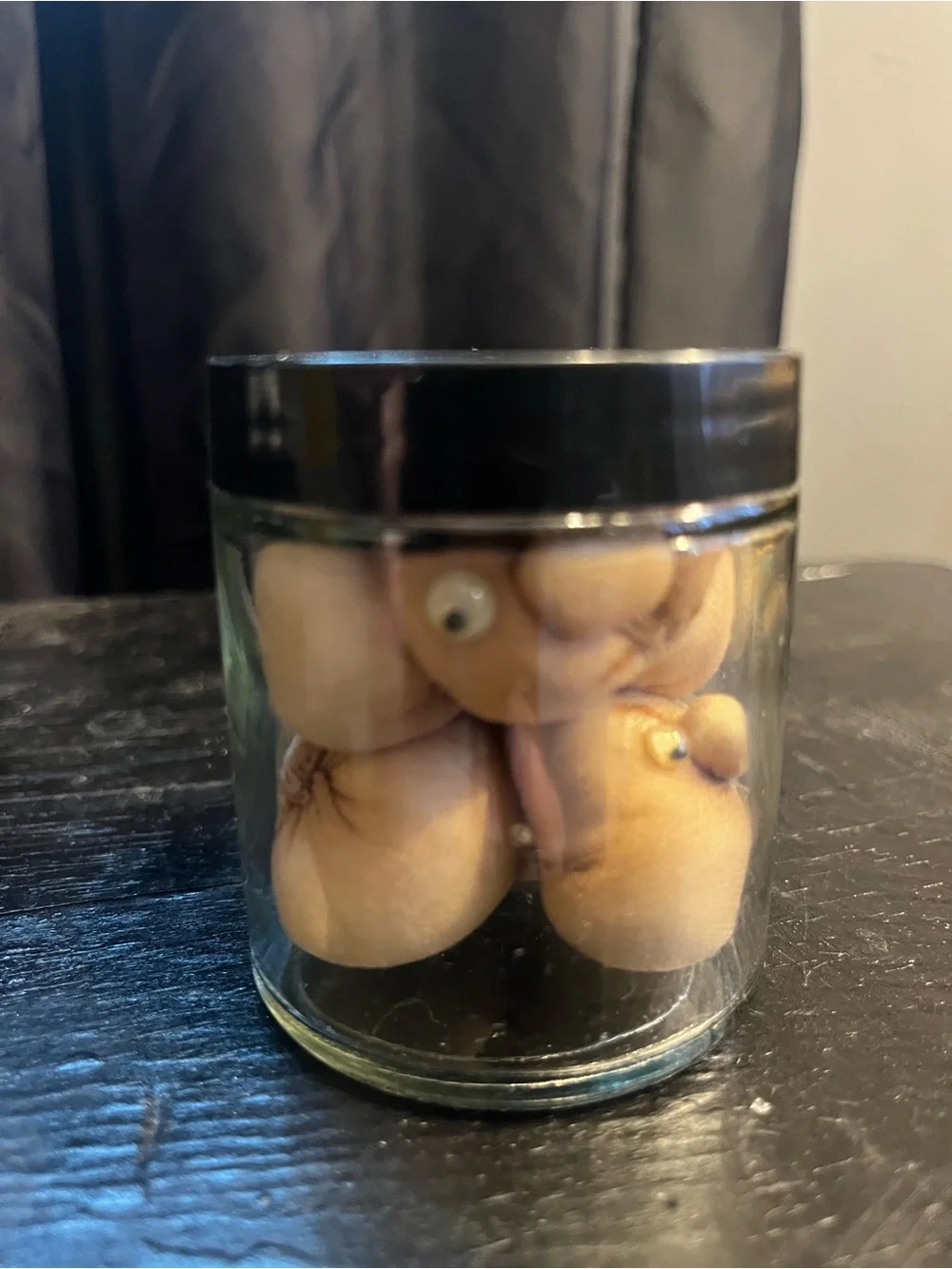 Decorative Vintage Nylon Faces in a Jar Home Accents